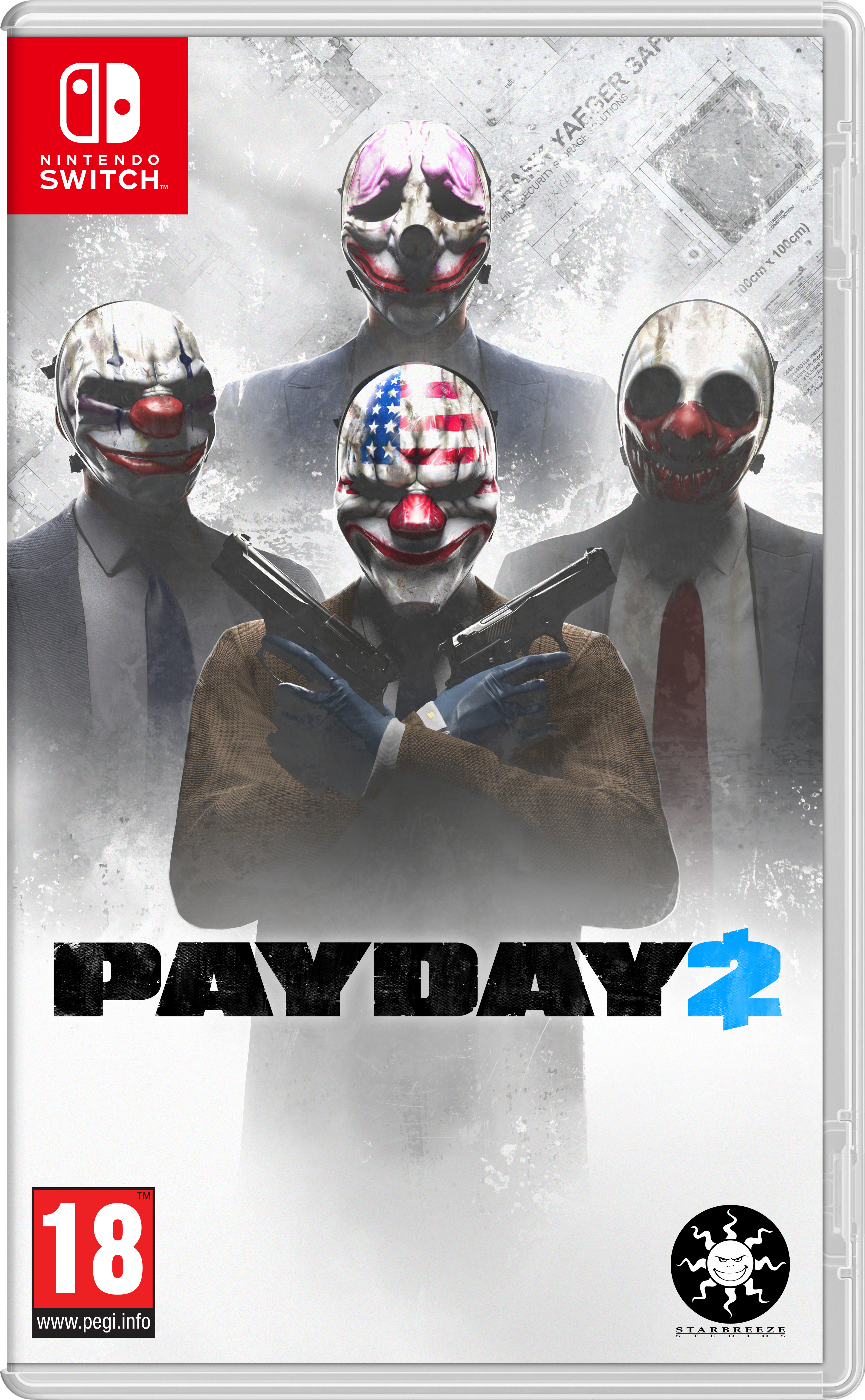 Payday2 Switch Packshot PEGI 18
